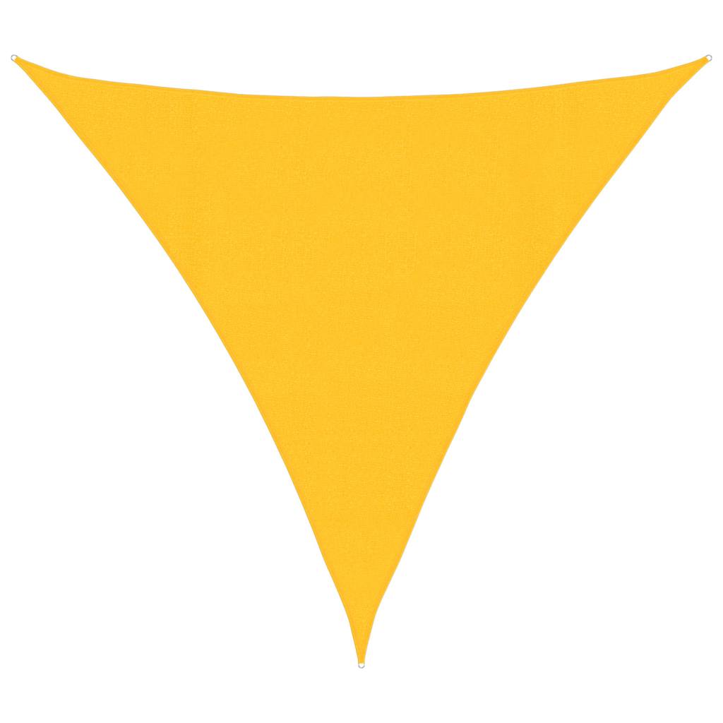 Vela Parasole 160 g/m² Triangolare Giallo 4x4x4 m in HDPE