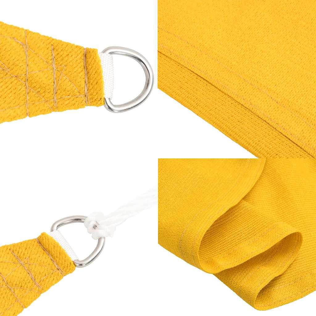 Vela Parasole 160 g/m² Triangolare Giallo 4x4x4 m in HDPE
