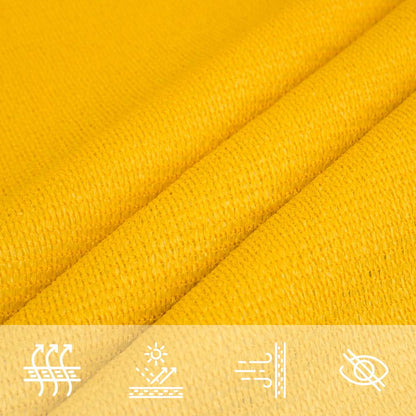Vela Parasole 160 g/m² Triangolare Giallo 4x4x4 m in HDPE
