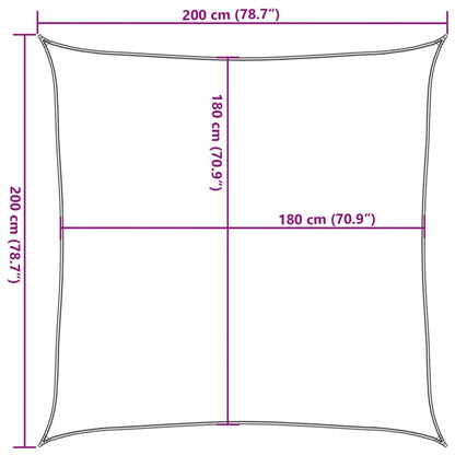 Vela Parasole 160 g/m² Rossa 2x2 m in HDPE