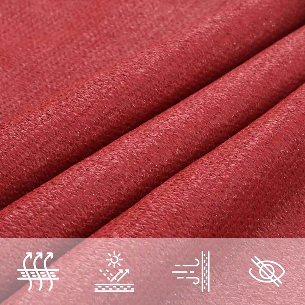 Vela Parasole 160 g/m² Rossa 4x4 m in HDPE