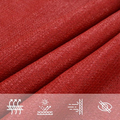 Vela Parasole 160 g/m² Rossa 4,5x4,5 m in HDPE