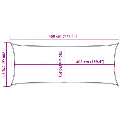 Vela Parasole 160 g/m² Rossa 2x4,5 m in HDPE