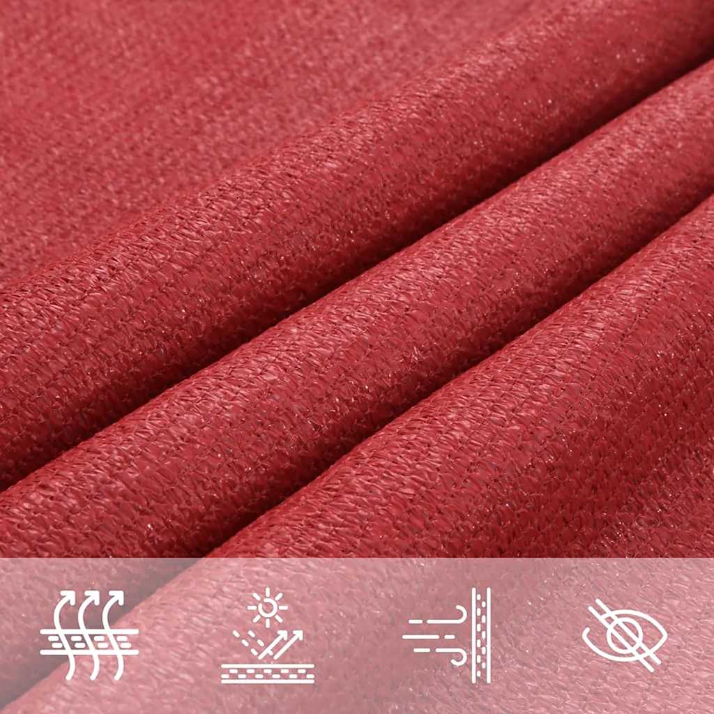 Vela Parasole 160 g/m² Rossa 3x4,5 m in HDPE | homemem39