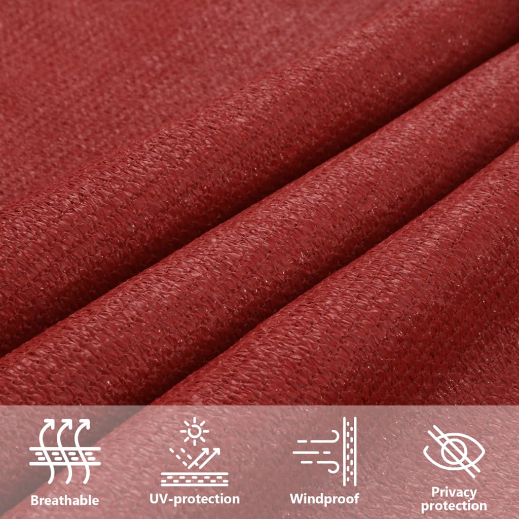 Sunshade Sail 160 g/m² Red 3/4x3 m in HDPE