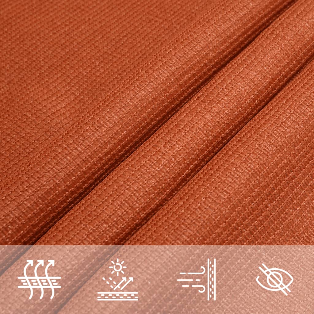 Vela Parasole 160 g/m² Arancione 3x3x4,2 m in HDPE | homemem39