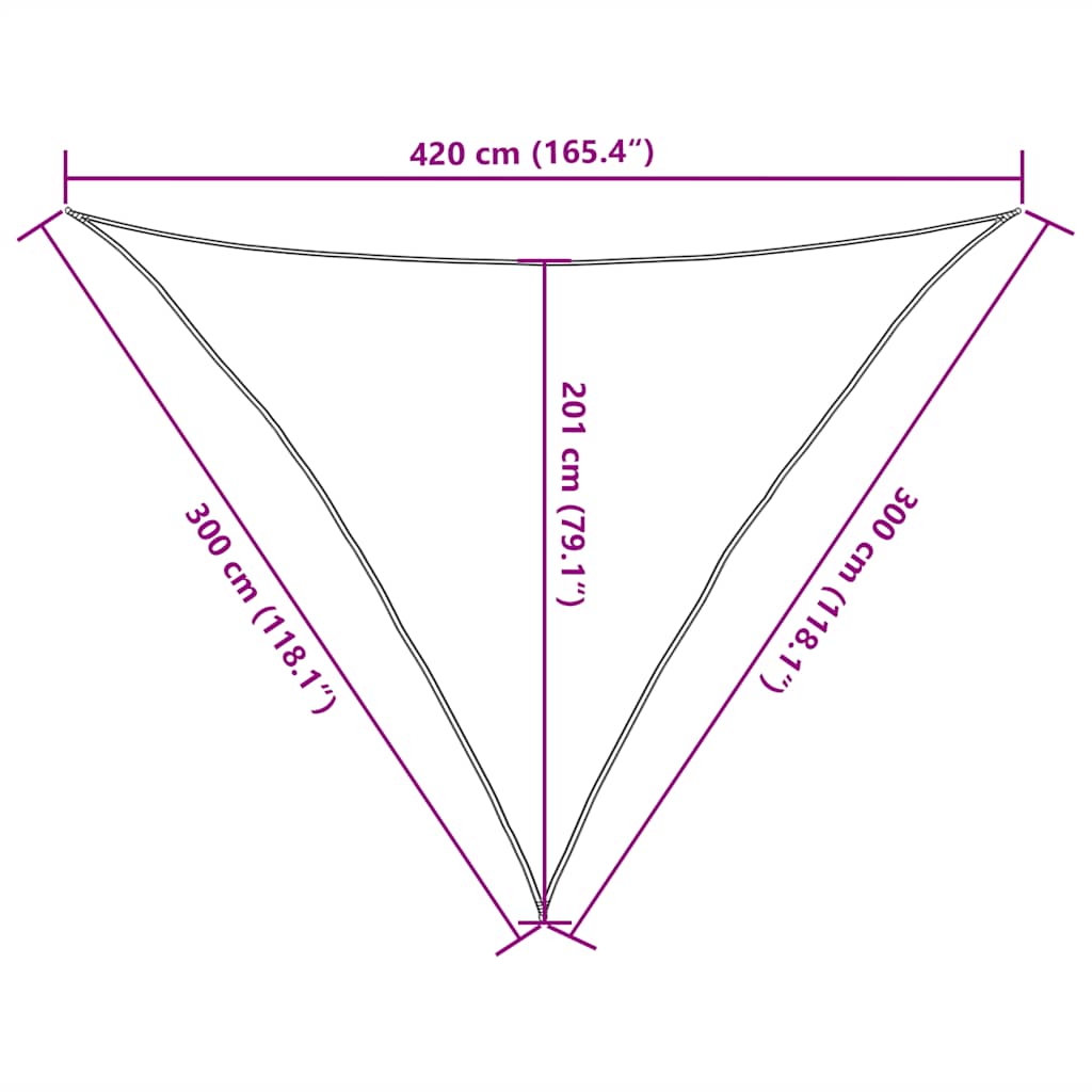 Vela Parasole 160 g/m² Arancione 3x3x4,2 m in HDPE | homemem39