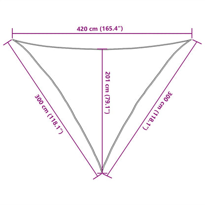 Vela Parasole 160 g/m² Arancione 3x3x4,2 m in HDPE | homemem39