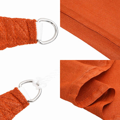 Vela Parasole 160 g/m² Arancione 4x4x4 m in HDPE