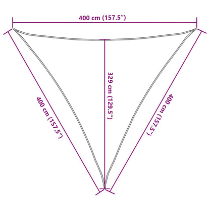 Vela Parasole 160 g/m² Arancione 4x4x4 m in HDPE