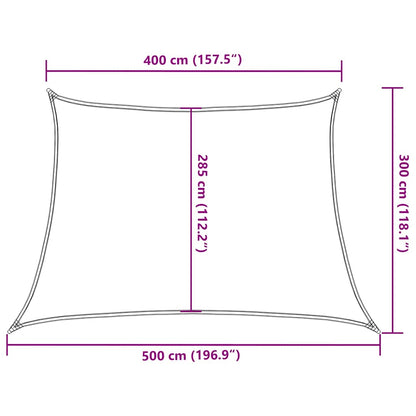 Vela Parasole 160 g/m² Trapezio Arancione 4/5x3 m in HDPE | homemem39