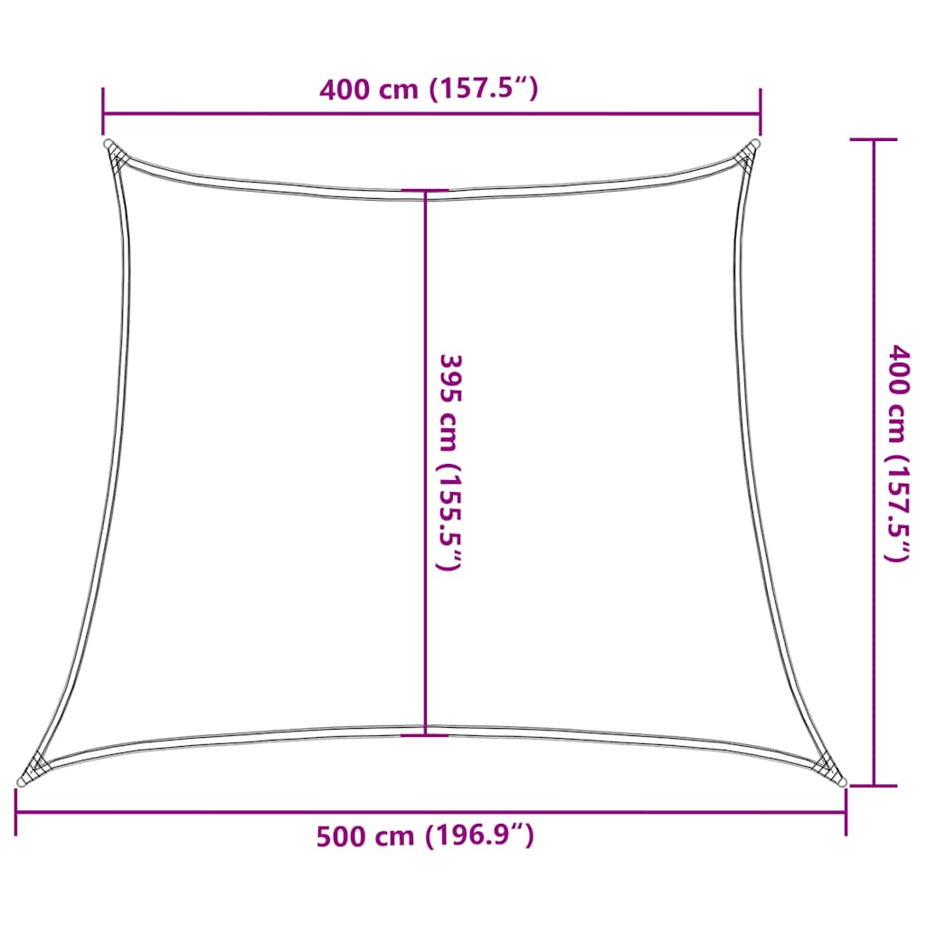Vela Parasole 160 g/m² Trapezio Arancione 4/5x4 m in HDPE | homemem39