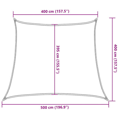 Vela Parasole 160 g/m² Trapezio Arancione 4/5x4 m in HDPE | homemem39