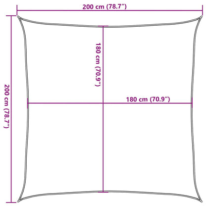 Vela Parasole 160 g/m² Nera 2x2 m in HDPE