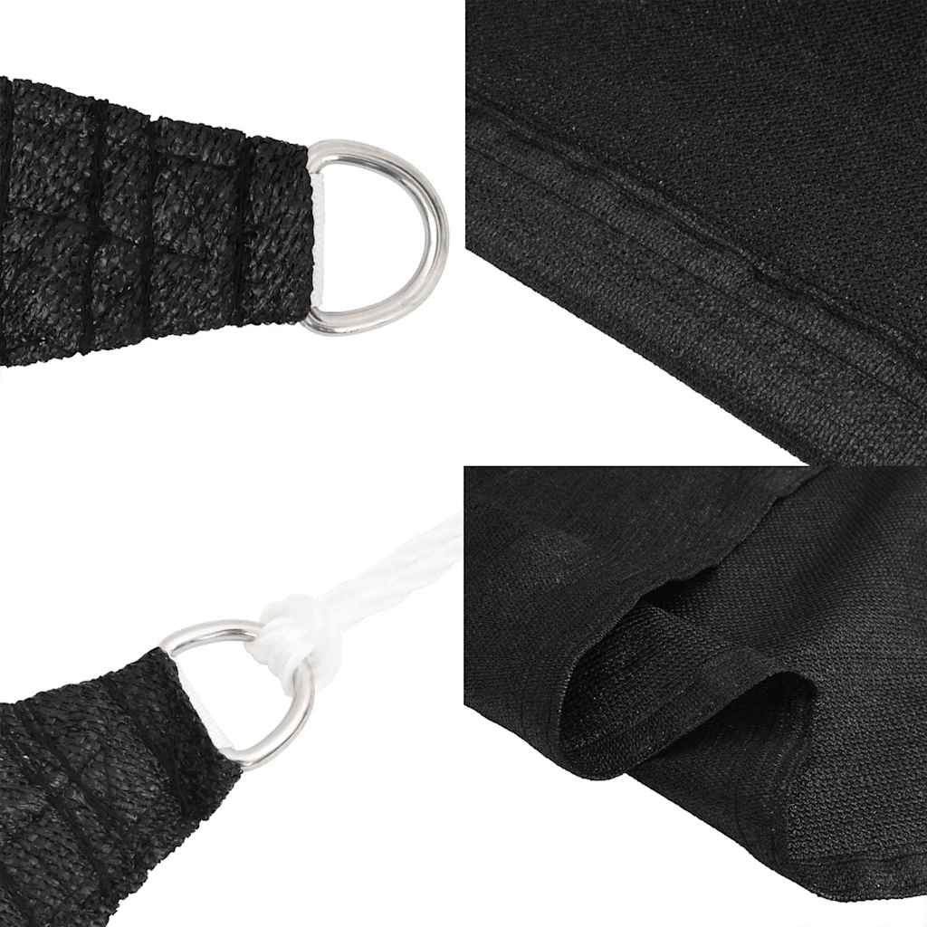 Vela Parasole 160 g/m² Nera 3,6x3,6 m in HDPE