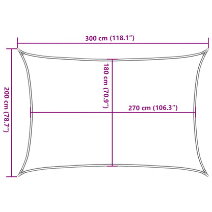 Vela Parasole 160 g/m² Nera 2x3 m in HDPE | homemem39