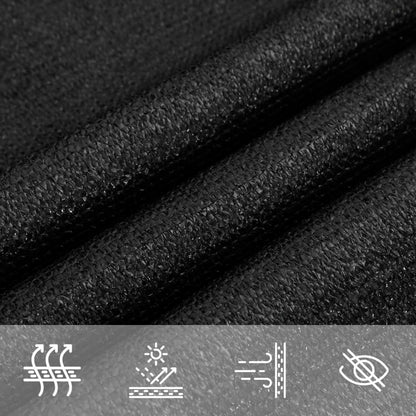 Vela Parasole 160 g/m² Nera 2x5 m in HDPE | homemem39
