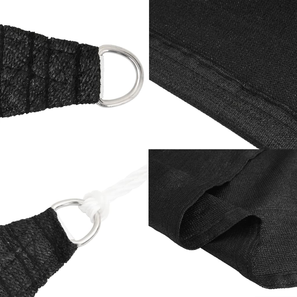Vela Parasole 160 g/m² Nera 2,5x4 m in HDPE - homemem39