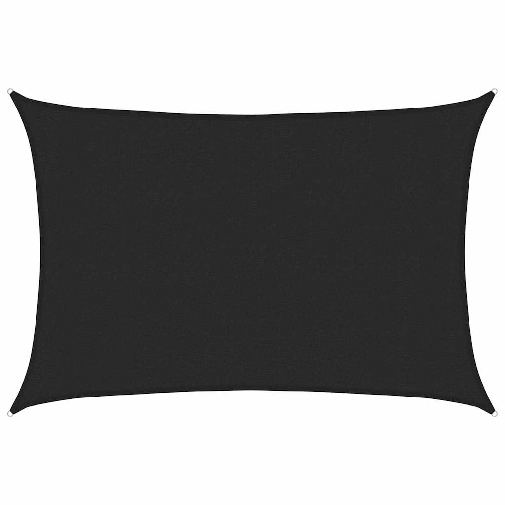 Vela Parasole 160 g/m² Nera 3x4,5 m in HDPE