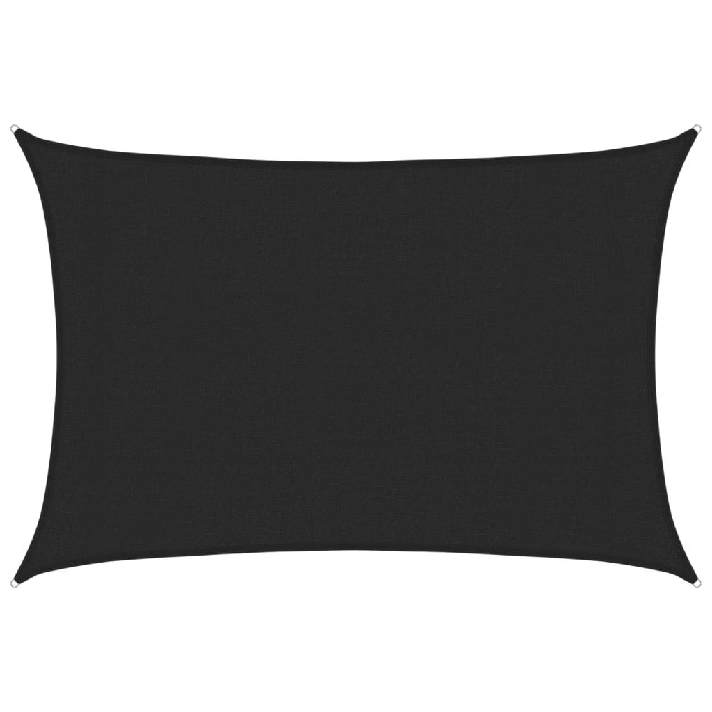 Vela Parasole 160 g/m² Nera 3x5 m in HDPE | homemem39