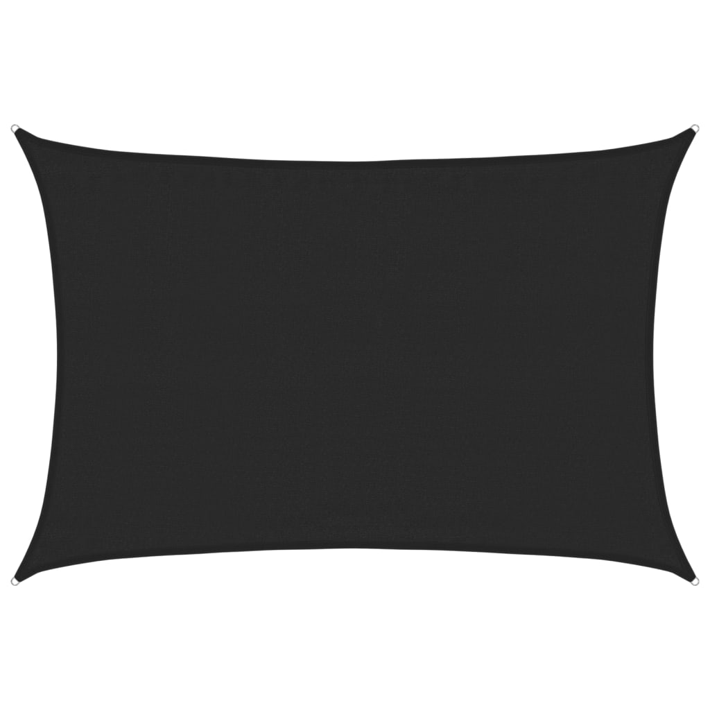 Vela Parasole 160 g/m² Nera 3,5x4,5 m in HDPE - homemem39