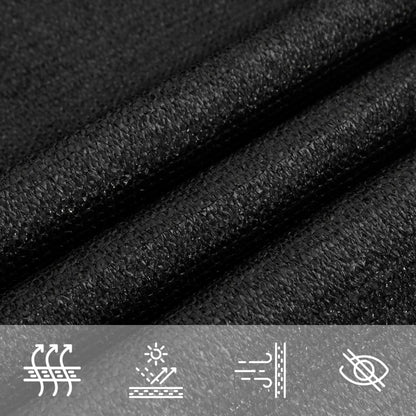 Vela Parasole 160 g/m² Nera 5x7 m in HDPE | homemem39