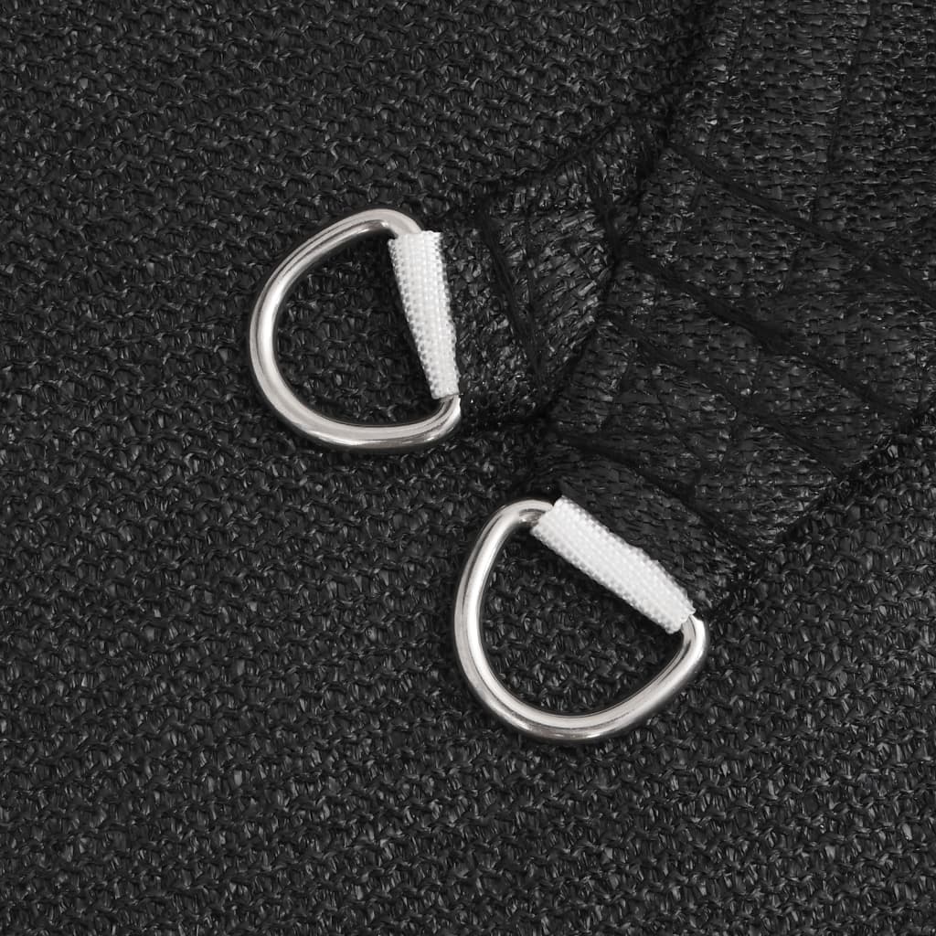 Vela Parasole 160 g/m² Nera 3x3x4,2 m in HDPE - homemem39