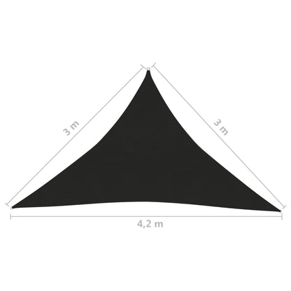 Vela Parasole 160 g/m² Nera 3x3x4,2 m in HDPE