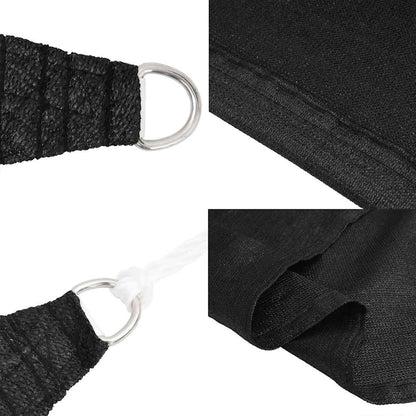 Vela Parasole 160 g/m² Triangolare Nero 4x5x5 m in HDPE | homemem39