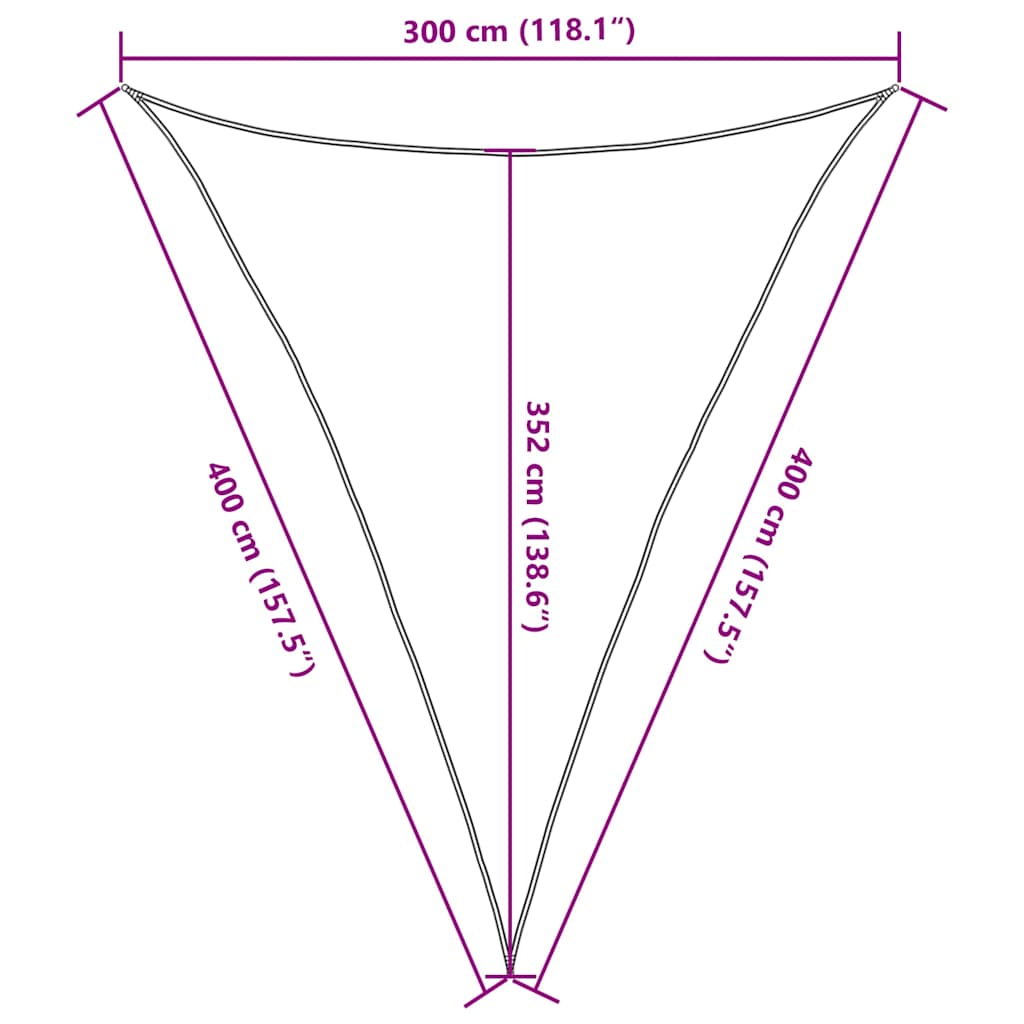Vela Parasole 160 g/m² Triangolare Nero 4x5x5 m in HDPE | homemem39