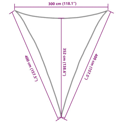 Vela Parasole 160 g/m² Triangolare Nero 4x5x5 m in HDPE | homemem39
