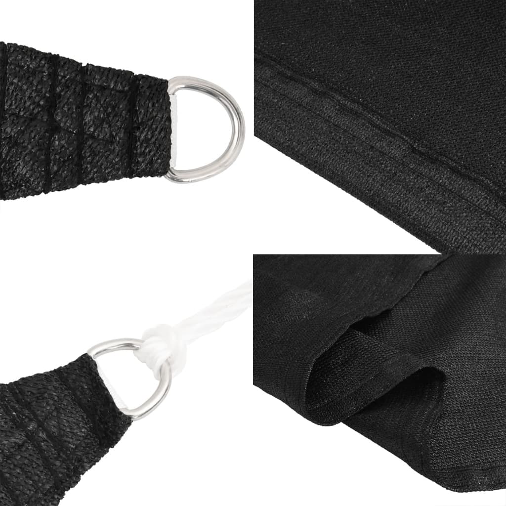Vela Parasole 160 g/m² Nera 4x4x4 m in HDPE - homemem39