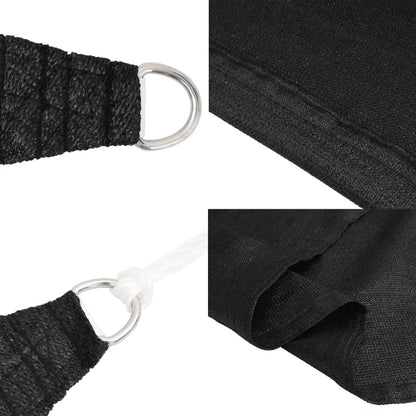 Vela Parasole 160 g/m² Nera 4x4x4 m in HDPE - homemem39