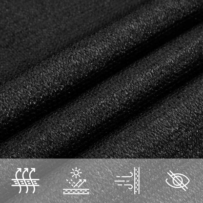 Vela Parasole 160 g/m² Nera 4x4x5,8 m in HDPE