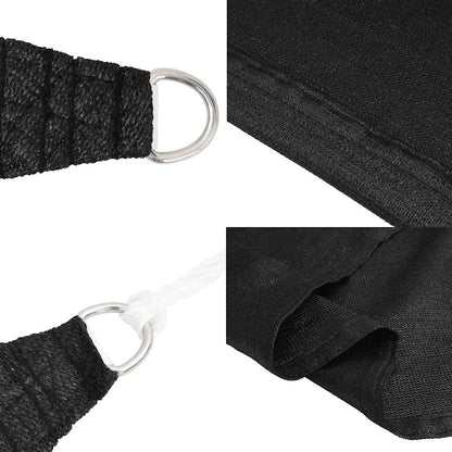 Vela Parasole 160 g/m² Triangolare Nero 5x7x7 m in HDPE | homemem39