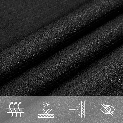 Vela Parasole 160 g/m² Triangolare Nero 5x7x7 m in HDPE