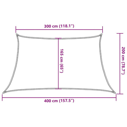 Vela Parasole 160 g/m² Nera 3/4x2 m in HDPE