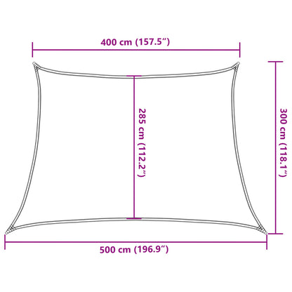 Vela Parasole 160 g/m² Nera 4/5x3 m in HDPE | homemem39
