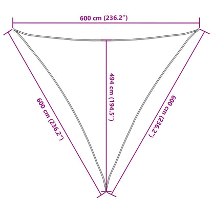 Vela Parasole 160 g/m² Marrone 6x6x6 m in HDPE | homemem39