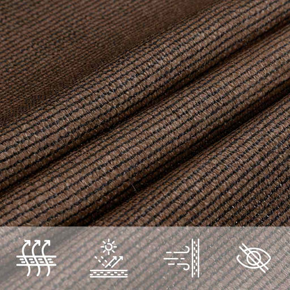 Vela Parasole 160 g/m² Trapezio Marrone 4/5x4 m in HDPE | homemem39