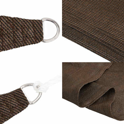 Vela Parasole 160 g/m² Trapezio Marrone 4/5x4 m in HDPE | homemem39