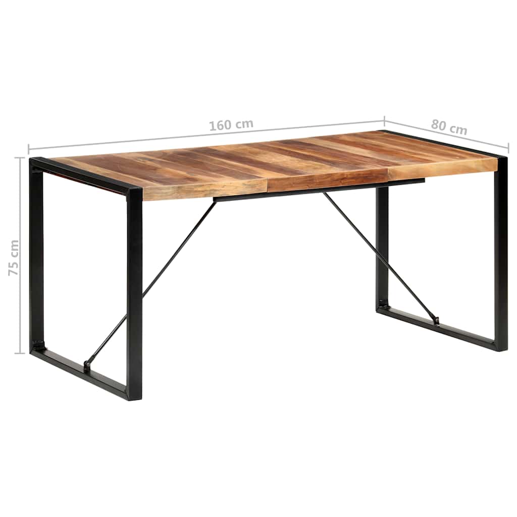 Tavolo da Pranzo 160x80x75 cm in Legno Massello