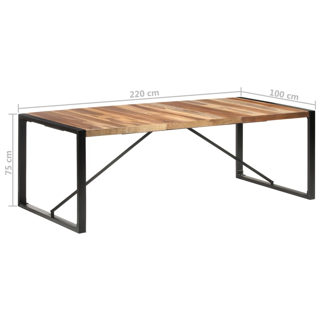 Tavolo da Pranzo 220x100x75 cm in Legno Massello | homemem39