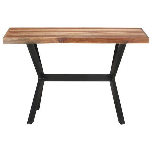 Tavolo da Pranzo 120x60x75 cm Legno Massello con Finitura Ambra