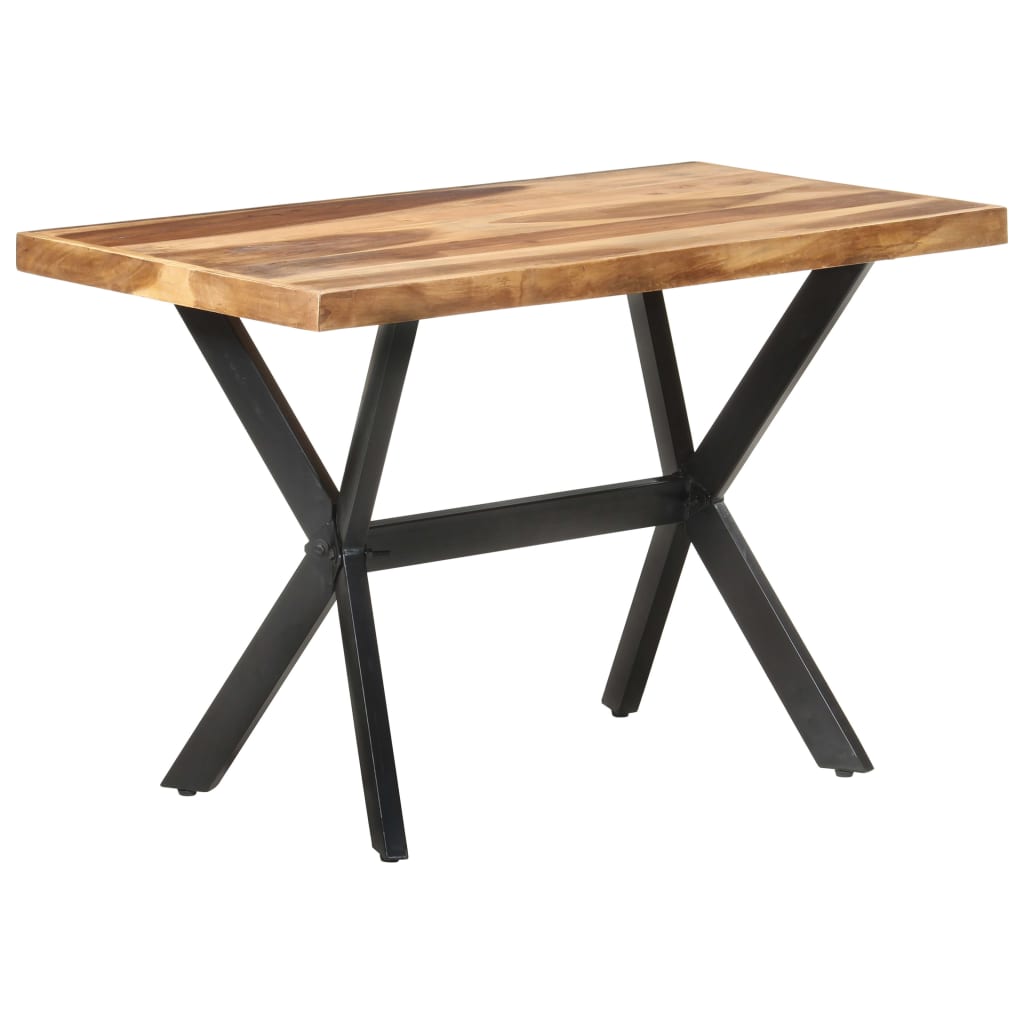 Tavolo da Pranzo 120x60x75 cm Legno Massello con Finitura Ambra | homemem39