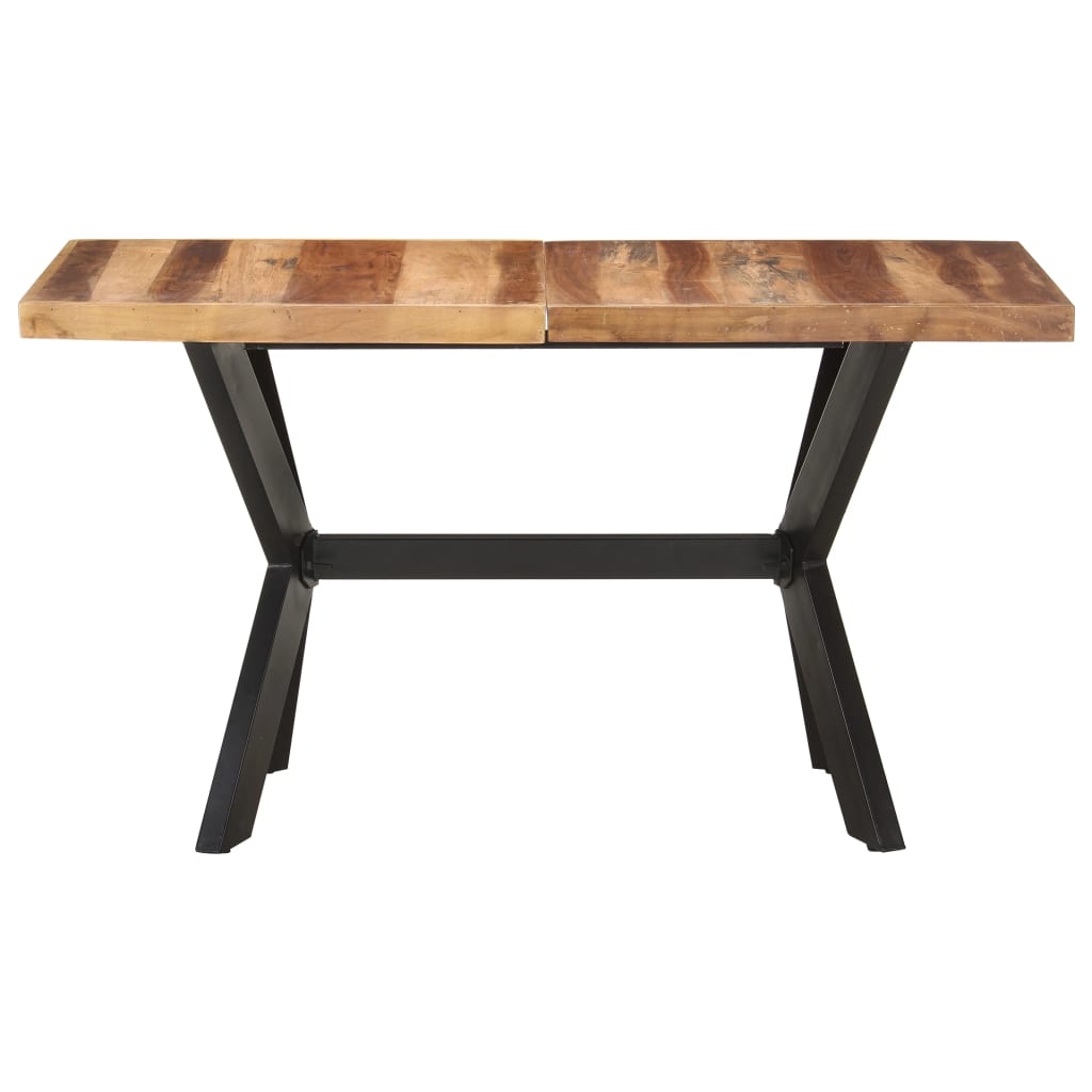 Tavolo da Pranzo 140x70x75 cm Legno Massello con Finitura Ambra | homemem39