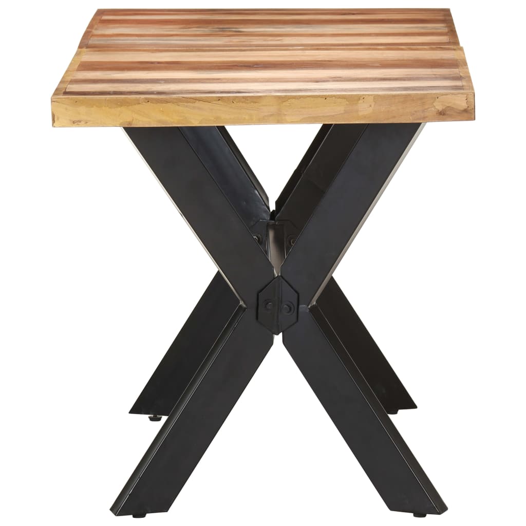 Tavolo da Pranzo 140x70x75 cm Legno Massello con Finitura Ambra | homemem39