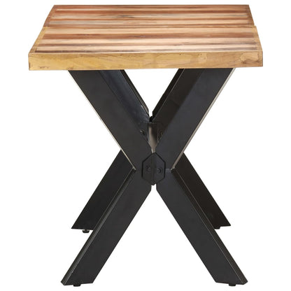 Tavolo da Pranzo 140x70x75 cm Legno Massello con Finitura Ambra | homemem39