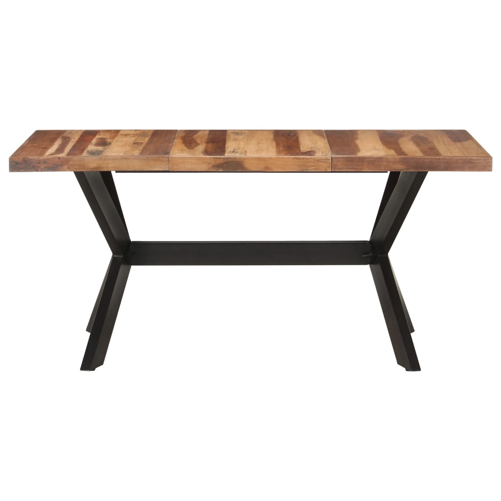 Tavolo da Pranzo 160x80x75 cm Legno Massello con Finitura Ambra | homemem39