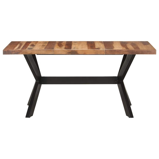 Tavolo da Pranzo 160x80x75 cm Legno Massello con Finitura Ambra